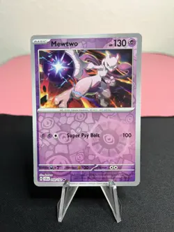 Mewtwo 059/142 Pokemon Sv07: Stellar Crown Reverse Holo Uncommon - MINT - Image 1
