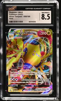 REGIELEKI VMAX 058/195 - POKEMON TCG HOLO SILVER TEMPEST 2022 CGC 8.5 - Image 1
