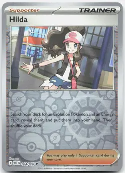 Hilda 084/086 Uncommon White Flare Pokemon Reverse Holo Near Mint - Image 1
