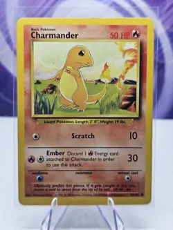 Pokemon TCG Charmander Base Set 46/102 Regular Unlimited Common - Image 1