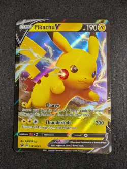 Pokemon Pikachu V SWSH061 Ultra Rare Black Star Promo NM - Image 1