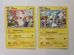Plusle & Minun Connecting Art 31/111 32/111 AA09 XY Pokemon Furious Fists NM/LP+ - Image 1