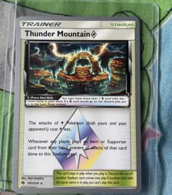 Pokemon Championships Thunder Mountain Prism Star 191/214 Sm-Lost Thunder Holo - Image 1