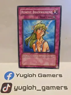 YUGIOH REMOVE BRAINWASHING DR1 COMMON LIGHT PLAYED UNLIMITED - Image 1