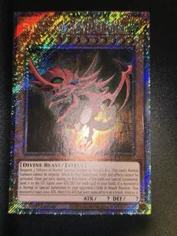 Yugioh - Slifer the Sky Dragon RA04-EN117 1st Edition Platinum Secret Rare NM - Image 1