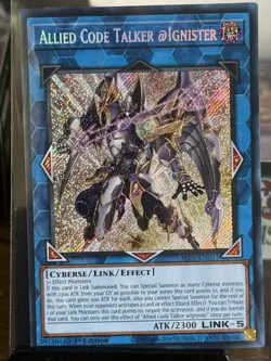 Yugioh TCG Allied Code Talker @Ignister ALIN-EN051 Secret Rare 1st Edition NM-M - Image 1