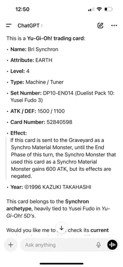 YuGiOh! BRI SYNCHRON DP10-EN014 Ultra Rare LP - Image 3