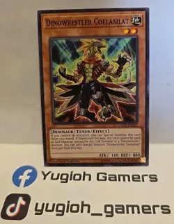 YUGIOH DINOWRESTLER COELASILAT DANE 1ST EDITION COMMON LIGHT PLAYED - Image 1