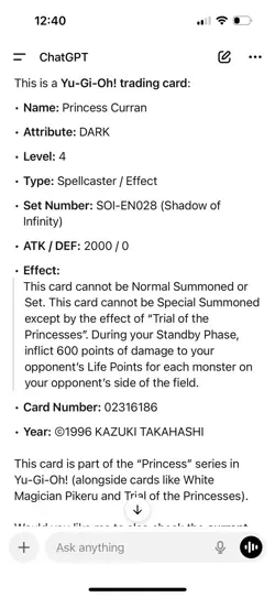 Yugioh! Princess Curran SOI-EN028 Ultimate Rare 1st Edition LP - Image 2