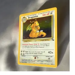 Fossil Dragonite 4/62 Holo Rare 100 HP English Stage 2 WOTC Pokemon TCG - Image 1
