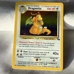 Fossil Dragonite 4/62 Holo Rare 100 HP English Stage 2 WOTC Pokemon TCG - Image 3