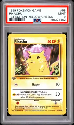 Pikachu - Pokemon Base Set #58 PSA 9.0 - Image 1