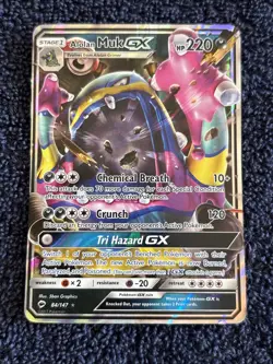 Alolan Muk GX 84/147 Burning Shadows- NM Ultra Rare Pokemon Card - Image 1