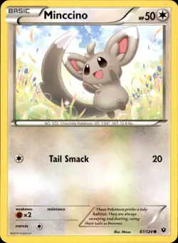 Minccino (87) 87/124 - Pokemon XY - Fates Collide - LP - Image 1
