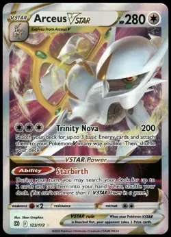 Pokemon Arceus VSTAR Ultra Rare SWSH09: Brilliant Stars 123/172 NM Holo - Image 1