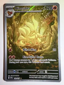 Pokemon TCG Ninetales 199/197 SV03 Obsidian Flames Full Art Holo 2023 EN - Image 1