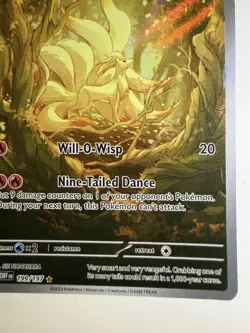 Pokemon TCG Ninetales 199/197 SV03 Obsidian Flames Full Art Holo 2023 EN - Image 4