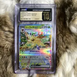 CGC Pristine 10 Leafeon ex Terastal Fest ex 003/187 Japanese 2024 Holo - Image 1