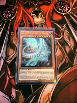 YUGIOH GALAXY-EYES AFTERGLOW DRAGON RA01-EN017 ULTIMATE 1ST ED NM - Image 1