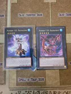 YUGIOH NUMBER 103: RAGNAZERO + NUMBER C103: RAGNAFINITY PRIO RARE 1ST ED NM - Image 1
