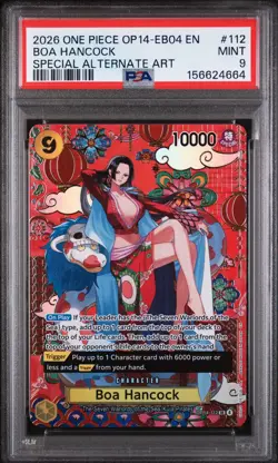 2026 ONE PIECE THE AZURE SEA'S SEVEN SPECIAL ALT ART #112 BOA HANCOCK PSA 9 - Image 1