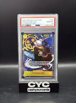 Trafalgar Law OP10-119 Alternate Art 2025 One Piece OP10 ENG PSA 10 - Image 1