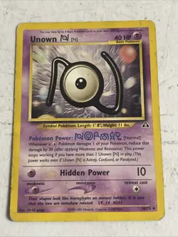 Unown [N] (50/75) [Neo Discovery Unlimited] - Pokemon TCG Card - MP - Image 1