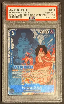 PSA 10 PORTGAS D. ACE #053 2024 ONE PIECE TOURNAMENT PACK OCT-DECEMBER WINNER - Image 2