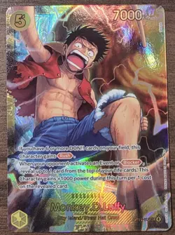 Monkey D Luffy OP15-119 SEC Adventure on Kami's Island One Piece Eng NM W/ Mag - Image 1