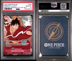 One Piece 2024 ENG. 1ST ANNIVERSARY SET MONKEY D. LUFFY #006 PSA 10 GEM MINT - Image 3