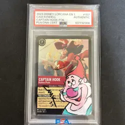 SIGNED SKETCH Captain Hook Ruthless Pirate Foil Disney Lorcana TCG Cam Kendell - Image 1
