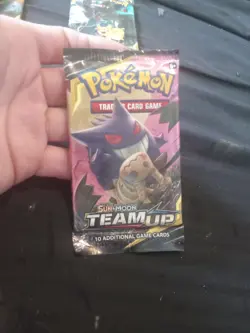 Pokemon TCG Sun & Moon Team Up Booster Pack 10 Cards English Gengar Mimikyu - Image 1