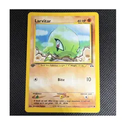 Larvitar Pokemon Card 57/75 Neo Discovery 40 HP Regular Common English 1st Edit… - Image 1