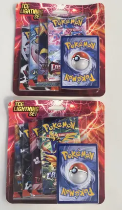 2 Pack - Pokemon TCG Lightning Set 4 Booster Packs Sealed with 1 extra card - Image 1
