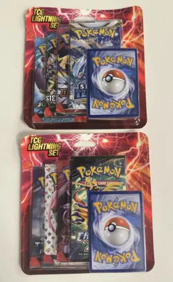2 Pack - Pokemon TCG Lightning Set 4 Booster Packs Sealed with 1 extra card - Image 1
