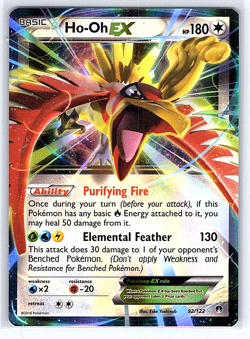 Ho-Oh EX 92/122 Breakpoint NM or LP Pokemon Card - Image 1