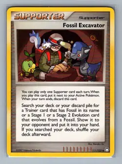 Fossil Excavator #111/123 Mysterious Treasures Vintage Pokemon Card - NM - Image 2
