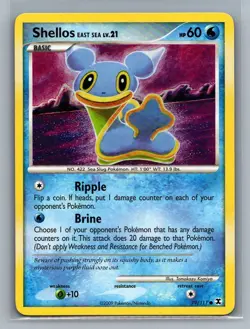 Shellos East Sea #79/111 Rising Rivals Vintage Pokemon Card - NM - Image 2