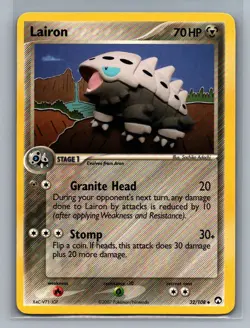 Lairon #32/108 Power Keepers Vintage Pokemon Card - LP - Image 2