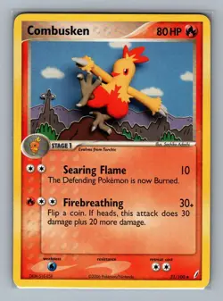 Combusken #31/100 Crystal Guardians Vintage Pokemon Card - NM - Image 2