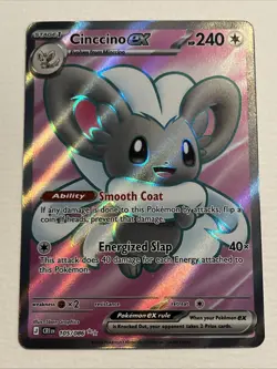 Cinccino Ex 105/086 Chaos Rising NEW Ultra Rare NM Pokemon Card - Image 1