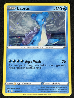 Lapras SWSH051 SWSH Black Star Promo Cosmos Holo Rare Pokemon Card NM - Image 1