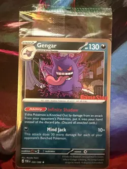 Pokemon TCG Gengar GameStop Exclusive Stamped Promo Card Sealed NM - Image 1