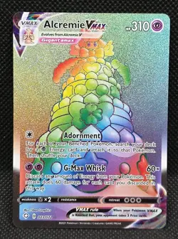 Alcremie VMAX Rainbow Rare 073/072 Secret Rare Shining Fates 2021 Pokemon Card - Image 1