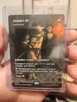 Donnie's Bo Shadowspear Borderless TMNT MTG - Image 1