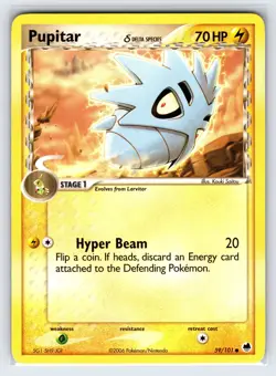 Pupitar Delta Species 35/101 EX Dragon Frontiers Pokemon Card Uncommon - Vlp - Image 1