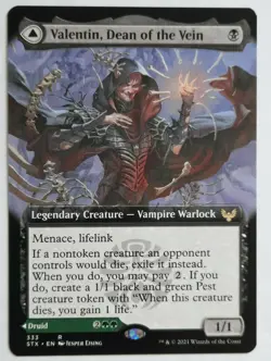 MTG Strixhaven: School of Mages VALENTIN, DEAN OF THE VEIN 333 Rare (Ext Art) NM - Image 1