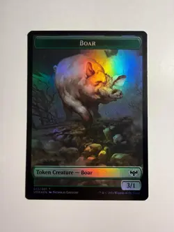 Copy/Boar Double-Sided Token 19/12 MTG Innistrad: Crimson Vow Foil - Image 1