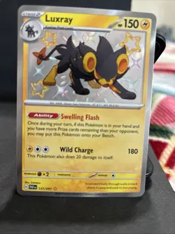 Pokemon TCG Luxray Scarlet & Violet Paldean Fates Holo Shiny Rare Card 137/091 - Image 1