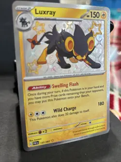 Pokemon TCG Luxray Scarlet & Violet Paldean Fates Holo Shiny Rare Card 137/091 - Image 3